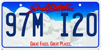 SD license plate 97MI20