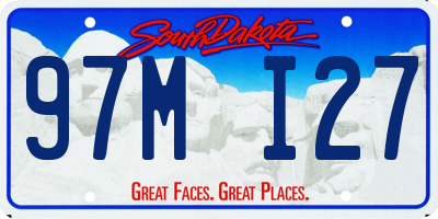 SD license plate 97MI27