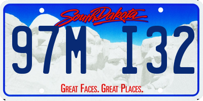 SD license plate 97MI32