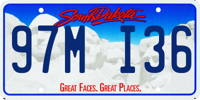 SD license plate 97MI36