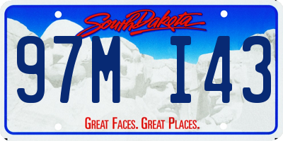 SD license plate 97MI43