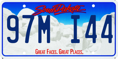 SD license plate 97MI44