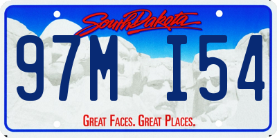 SD license plate 97MI54