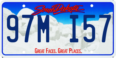 SD license plate 97MI57