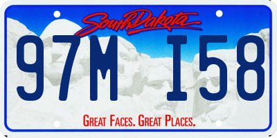 SD license plate 97MI58