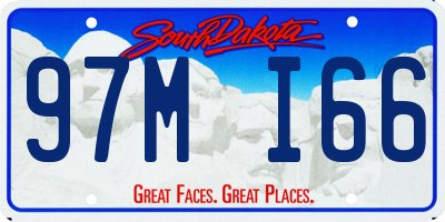 SD license plate 97MI66