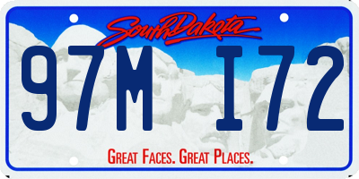 SD license plate 97MI72