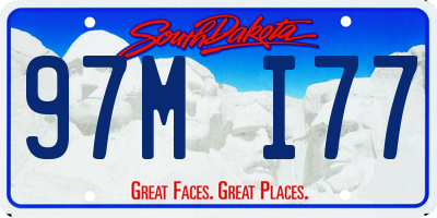 SD license plate 97MI77