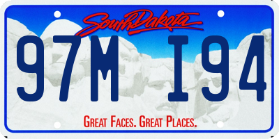 SD license plate 97MI94