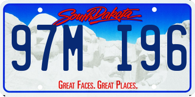 SD license plate 97MI96