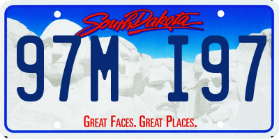 SD license plate 97MI97