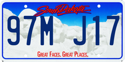 SD license plate 97MJ17