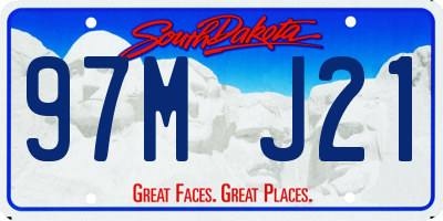 SD license plate 97MJ21