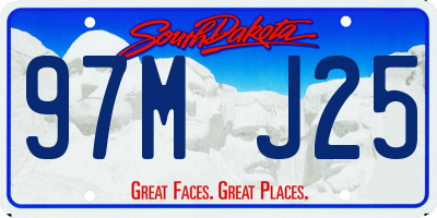 SD license plate 97MJ25