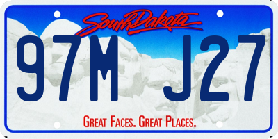 SD license plate 97MJ27