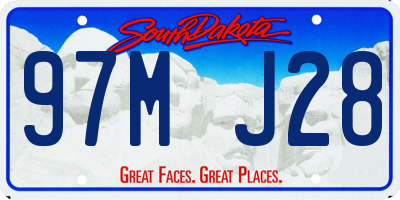 SD license plate 97MJ28