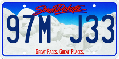 SD license plate 97MJ33