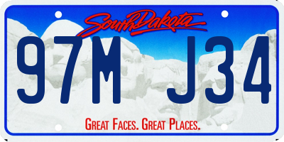 SD license plate 97MJ34