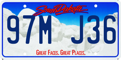 SD license plate 97MJ36