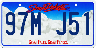 SD license plate 97MJ51