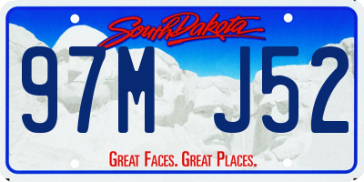 SD license plate 97MJ52