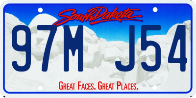SD license plate 97MJ54