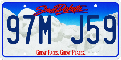 SD license plate 97MJ59