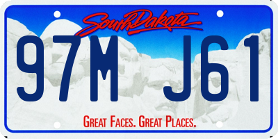 SD license plate 97MJ61