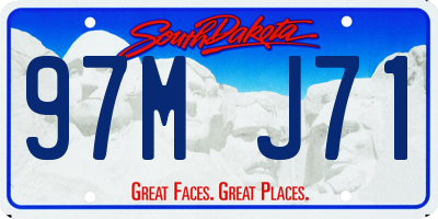 SD license plate 97MJ71