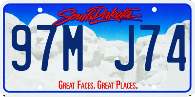 SD license plate 97MJ74