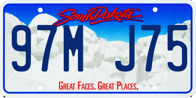 SD license plate 97MJ75