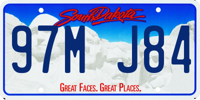 SD license plate 97MJ84