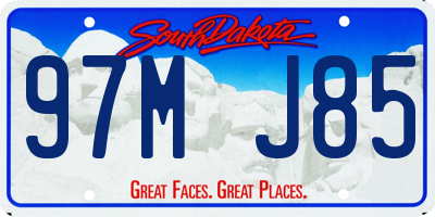 SD license plate 97MJ85