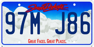 SD license plate 97MJ86