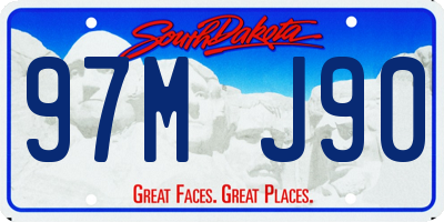 SD license plate 97MJ90