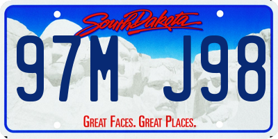 SD license plate 97MJ98