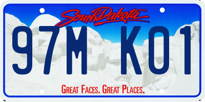 SD license plate 97MK01