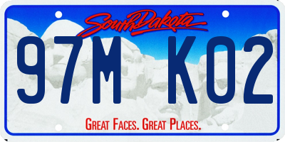 SD license plate 97MK02