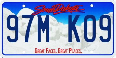 SD license plate 97MK09