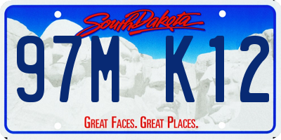 SD license plate 97MK12