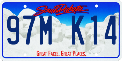 SD license plate 97MK14