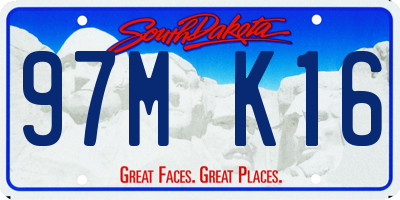 SD license plate 97MK16