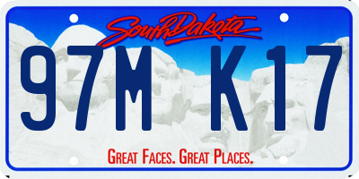 SD license plate 97MK17