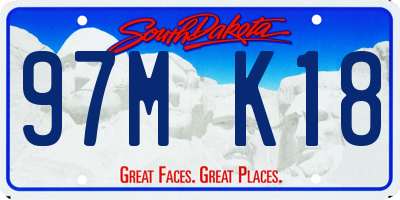 SD license plate 97MK18