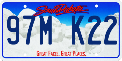 SD license plate 97MK22