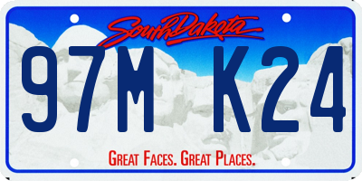 SD license plate 97MK24