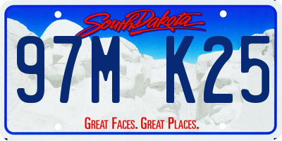 SD license plate 97MK25