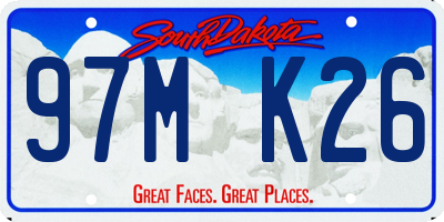 SD license plate 97MK26