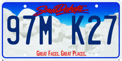 SD license plate 97MK27