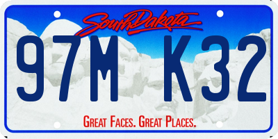 SD license plate 97MK32